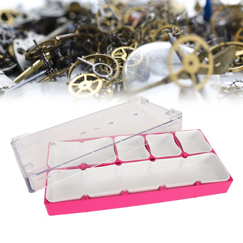 Watch Parts Storage Box 5 Compartments Portable Dustproof Multipurpose Watch