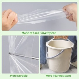 SINBDLAI 6 Mil Greenhouse Repair Tape, 4" x164' Clear Greenhouse Film Repair Tape, Waterproof and UV Resistant Plastic Sheeting Tapes for Green House