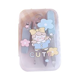 WOONEKY 1set Portable Nail Manicure Tools for Girls Compact High-end Material for Home Travel and Outdoor Use Fingernail Grooming Kit Resistant Design