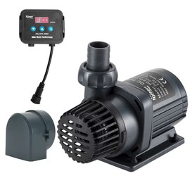hygger 24V DC Water Pump Inline/Submersible Saltwater Aquarium Pump with LCD Display Controller 1350 GPH Return Pump for Coral Reef Tank Sump