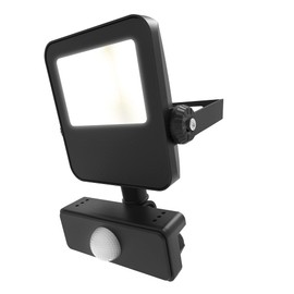 4lite Motion Sensor Floodlight (Black) 1150lm IP65 Rated Compact LED Integrated 10W Flood Light - 4L2/1027-4Yr Guarantee