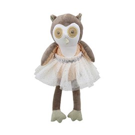Wilberry WB004119 Dancer Owl Plush Toy, Brown