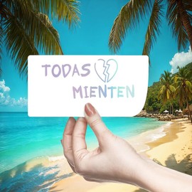 Todas Mienten Vinyl Sticker for Car, Home, and Office - Color: Holografico, Size: 10x4