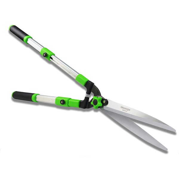 Mesoga Garden Hedge Shears for Trimming Borders, Extendable Handle Clippers