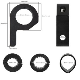 QIMEI-SHOP Light Bar Mount Kit 19-32mm Universal Work Light Tube Clamp Mounting Brackets for Off-Road Vehicles Car Truck Boat Black 2 Set