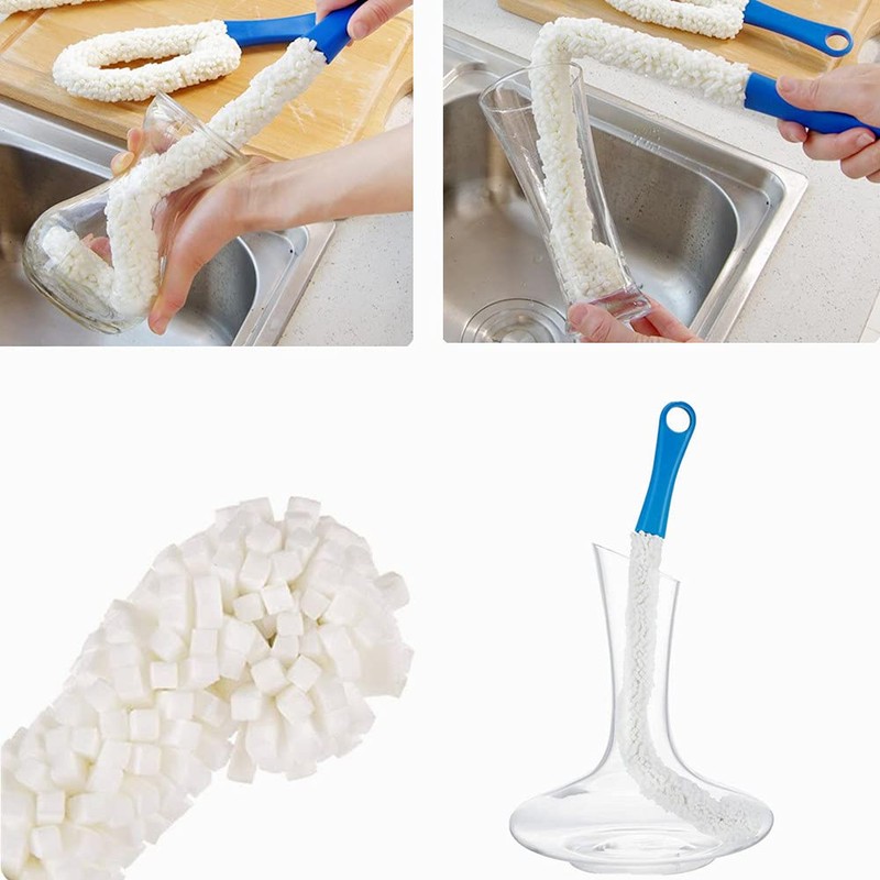 Wine Cleaning Brush Flexible Long Bottle Brush Cleaner for Wine