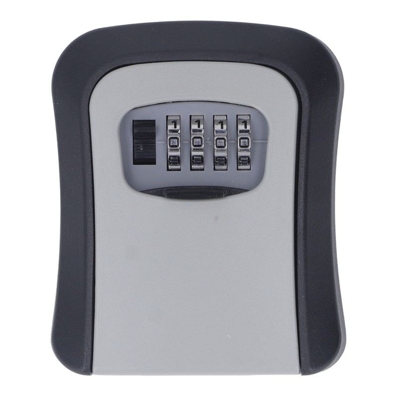 Key Lock Box Curved Aluminum Alloy Large Size Grey Wall