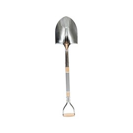 Seymour 49191 SV-DRCH Ceremonial Shovel with 29" Hardwood Handle and Chrome D-Grip, Chrome #2 Head