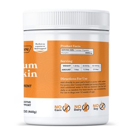 Wild Acre Pumpkin Powder for Dogs - No More Diarrhea or Scoots! - Digestive Puree Treat or Food Topper - Fiber Supplement for Dogs with Prebiotics, 16oz