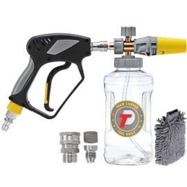 Tool Daily Foam Cannon with Pressure Washer Gun 5000 PSI, Power Washer Gun with 3/8'' Swivel Quick Connector, Adjustable Foam Blaster, M22 and 1/4 Inch Quick Connect, 1.5 Liter