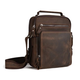 POPBOBZHUO Men's top layer cowhide shoulder messenger bag 6479