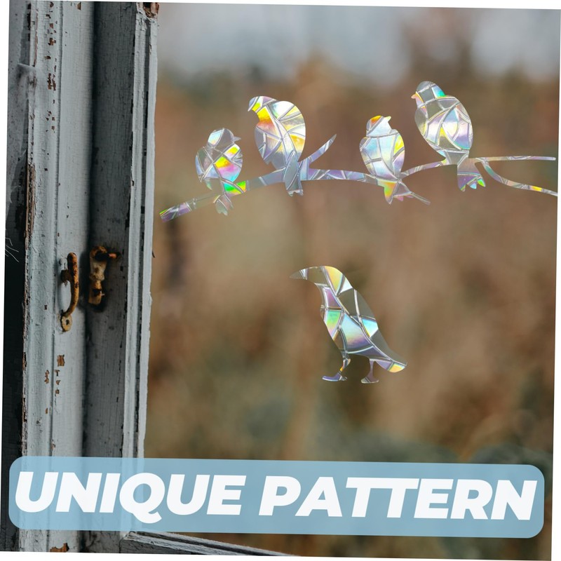 GRIRIW Anti-Collision Window Sticker Static Glass Clings PVC Window Clings