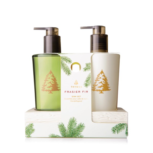Thymes Frasier Fir Sink Set - Hand Soap and Lotion