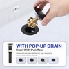 Kablle Bathroom Sink Faucet with Pull Down Sprayer 3 Holes,