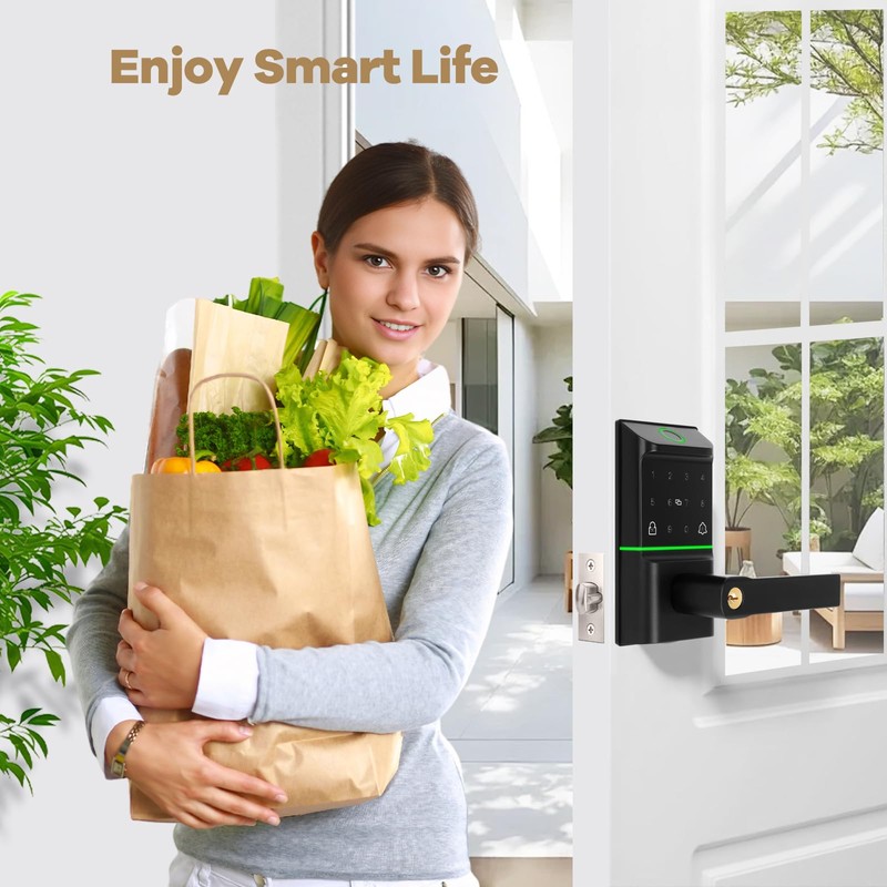 Bamberg Keypad Smart Door Lock with Handle: Keyless Entry Deadbolt