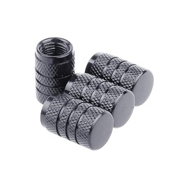 Marcraft Gun Metal Grey Pattern Tyre Wheel Alloy Valve Caps Dust Caps (4 Pack) Universal for Cars, SUVs, Bicycles, Motorcycles, Trucks | Rubber Airtight Seal | Aluminium Alloy | Screw-On