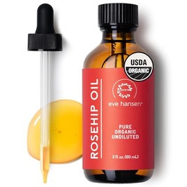 USDA Certified Rosehip Oil for Face 2 oz - Moisturizing Oil for Skin, Hair, Nails - Face Oil and Body Oil to reduce fine lines/wrinkles, acne scars, dark spot removal - Eve Hansen