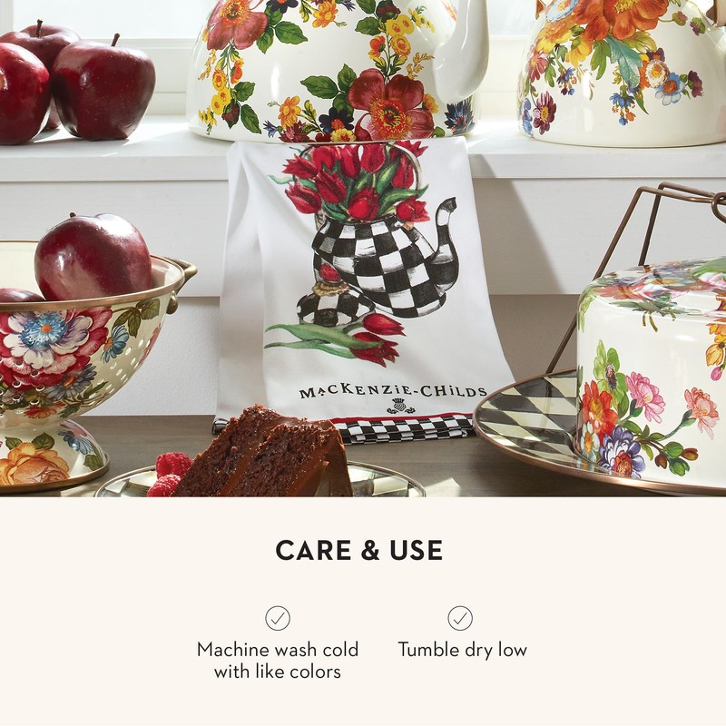MACKENZIE-CHILDS Cotton Dish Towel, Cute Decorative Kitchen Dish Towel for