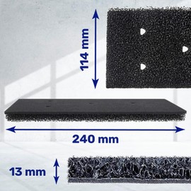 2 Pieces Sponge Filter for Tumble Dryer with the Original Code 481010716911 C00379889 for Whirlpool with Size 240 x 114 x 13 mm - Warranty 10 Years - MONTERAL