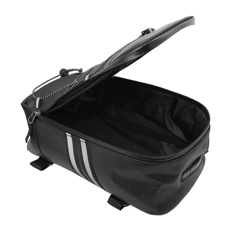 Bike Rack Rear Carrier Bag Trunk Bag PU Leather Waterproof