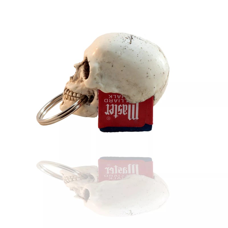 BawdyPartz Made in USA Skull Pool Billiards Cue Chalker Holder