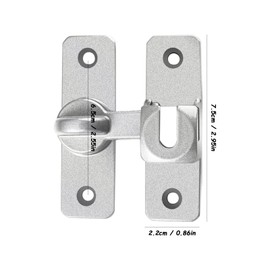 Stainless Steel Sliding Door Lock, Pack of 2 Luminous Door Bolts Sliding Lock with Screws, 90° and 180° Security Door Bolt Double-Sided Opening Doors, Vintage Door Lock for Kitchen, Garden, Bedroom