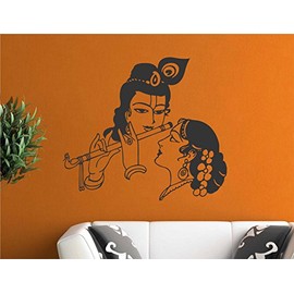 Heaven Decors Vinyl Flowers, Religion Wall Sticker, 27.16 x 0.39 x 23.22 inches, Black