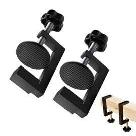 2 Black Adjustable G Clamps, Small Clamps for Woodwork, Universal Table Clamps, Aluminum G Clamps for Woodworking and DIY Projects, Secure Fixing for Hand Tool Parts