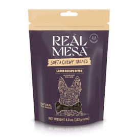 Real Mesa Soft & Chewy Lamb Recipe Dog Treats - for Small, Medium and Large Dog Sizes, Training Snacks Chewy Style (4oz)