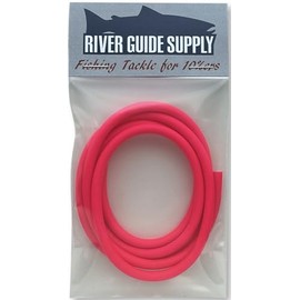 River Guide Supply Latex Tubing 3 FEET (36") Tacklecraft Snubbers Hook Tubing Made in USA (Neon Pink, 5/32")