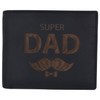 Super Dad Mens RFID Blocking Leather Bifold Wallet Father's Day