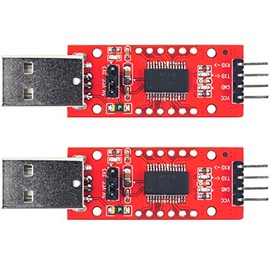 risingsaplings 2pcs FT232RL Breakout Board Easy Switching 3.3V or 5V Type A Male USB to TTL Serial Converter Adapter