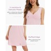 GYS Sleeveless Nightgowns for Women Soft Viscose Sleepwear Pleated Tank