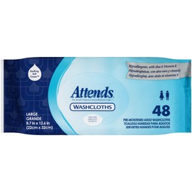 Attends® Washcloths-Style Pop Up Pack - Pack of 48
