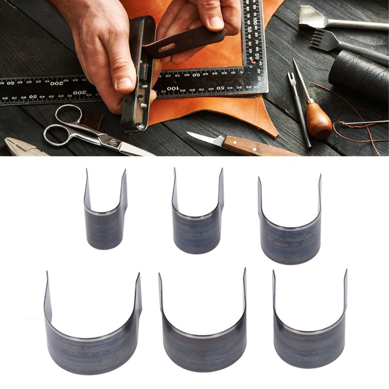 6 Pcs Leather Die Cutter Tool Round Arrow Tail Shape