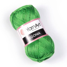 Yarn Art Begonia Yarn 100% Cotton, Pure Premium Soft Cotton Yarn, for Knitting Crochet and Amigurumi, Various Pastel and Shiny Colors, Yarn,1.76 Oz (50g) / 185 Yrds (169m)(6332)