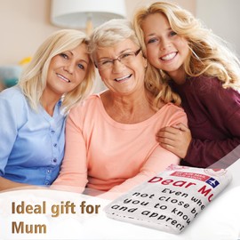 Gowelly Mum Gifts Blanket, Gifts for Mum on Her Birthday, Mum Gifts from Daughter Son, Christmas Day Gifts for Mum, Mummy Gifts, Dear Mum Throw Blanket, 60" * 50