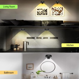 Euiokun 3Pack LED Picture Lights for Wall Rechargeable Battery Picture Frame Light wi