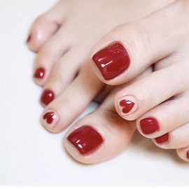 Leaders [Leaders] Super Easy DIY Stick-on Nails & Pedicure Supplies - 04.Red Axe / [리더스] 초간편 셀프 붙이는 발톱 네일 패디 용품 - 04.레드엑스