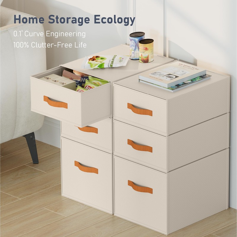 DIMJ Closet Organizers and Storage - Fabric Storage Bins with