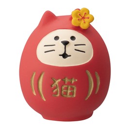 Deco Corporation ZSG-86926G Concombre Cat Daruma 2023 Approx. 1.3 x 1.1 x 1.5 inches (32 x 28 x 38 mm)