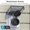 EIGHTREE WiFi Outdoor Socket, Timer Switch with Current Measurement, IP44
