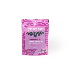 JusTea PURPLE JASMINE | Loose Leaf Purple Tea | Recyclable Refill Pouch | 40+ Cups (90g) | Low Caffeine | Award-Winning | Fair Trade | Non-GMO