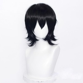 Full Wig, Wolf Cut Wig, Mash Wolf Wig, Boyish Wig, Seminarong, Fashion, With Net, Natural, Unisex, 14.6 inches (37 cm), 17 Colors (Black)