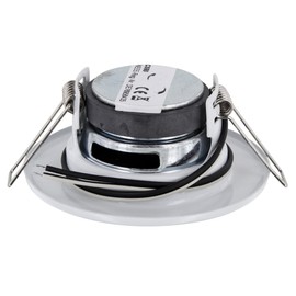 Speaker Full Metal 3 W/Built-in Ø60 mm – CLAMP ASSEMBLY, Halogen Design – Fits to 60 cans White