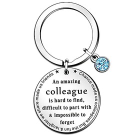 SMARGO Colleague Gifts Colleague Keyring Thank You Colleague Gifts for Women Leaving Gifts for Colleagues Birthday Christmas Thanksgiving Gift