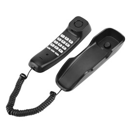 eBoxer Noise Canceling Wall Phone Last Number Redial Anti Interference Wall Mounted Telephone Landline Telephones Table for Home/Office (White Black), Black