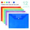 Cozlly Pack of 12 A4 Document Wallets, 12 Coloured Document