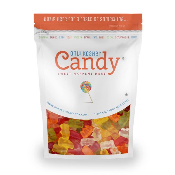 Only Kosher Candy Bulk Haribo Gummy Candy Bears Flavor, Kosher