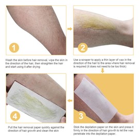Wax Strips Non-Woven Fabrics 1 Roll Quick Painless Hair Removal Waxing Papers Depilatory for Facial Body Arm Bikini Leg Smooth Skin